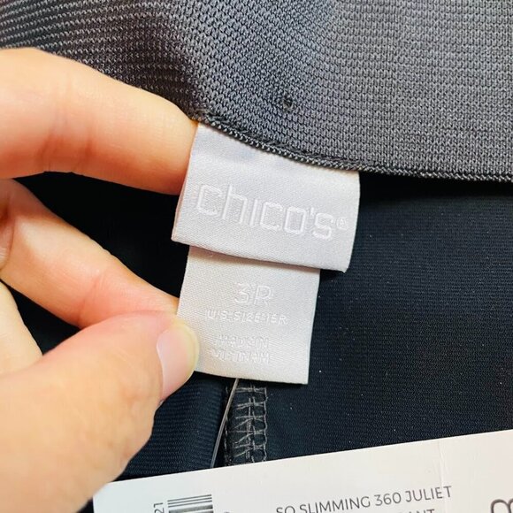 NWT Chicos Pant Trouser So Slimming 360 Juliet Full Length Graphite Heather Grey - Picture 7 of 10
